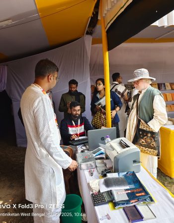 Granthana Vibhaga book stall at Santiniketan Poush mela 2025