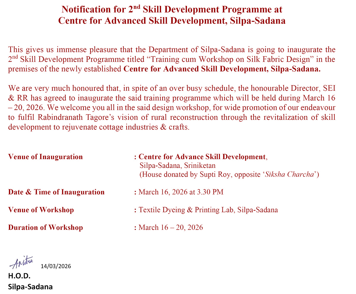 Advertisement for 2nd Skill Development Program_Silpa-Sadana_reduced