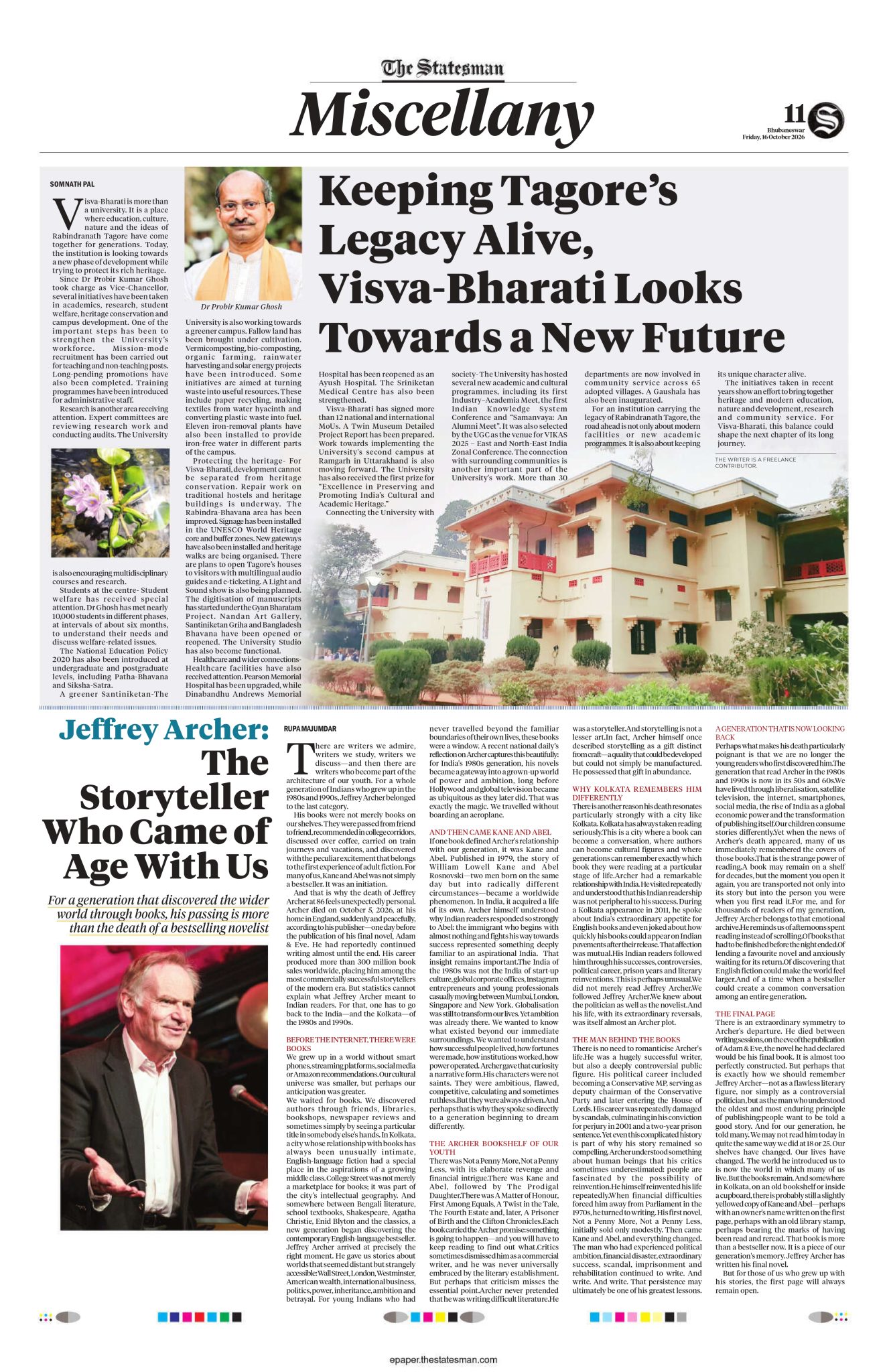 Paper Cutting of the Statesman Newspaper in Bhubaneswar