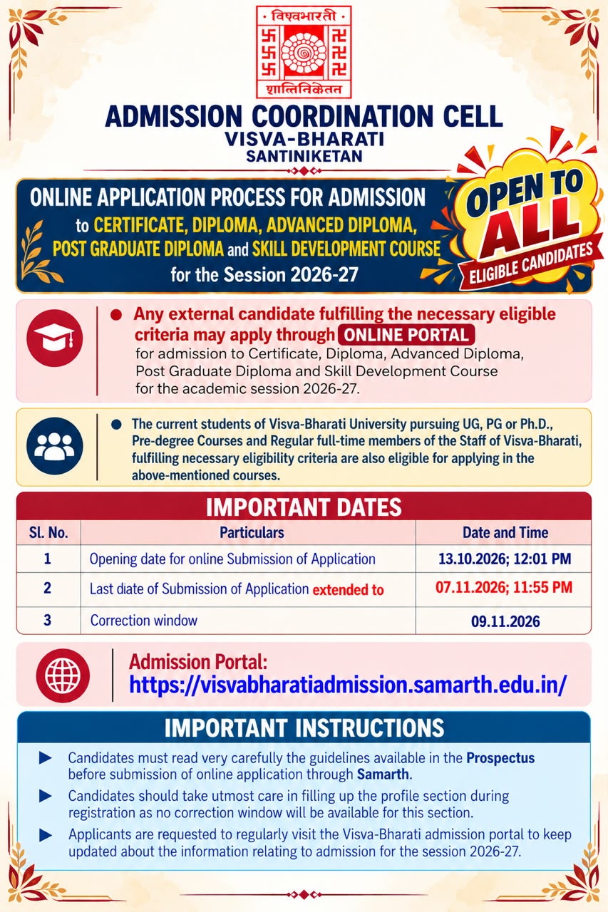 Admission Cell Form Fillup